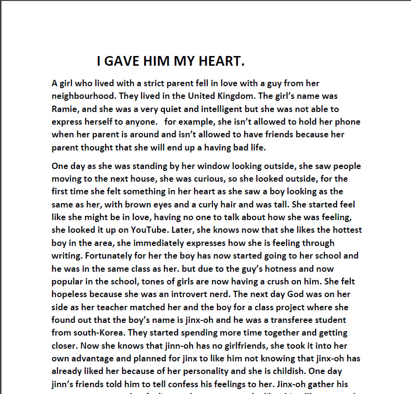 I GAVE HIM MY HEART renew